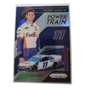 2019 Prizm Denny Hamlin Power Train Trading Card Blue Parallel /75 NASCAR Racing